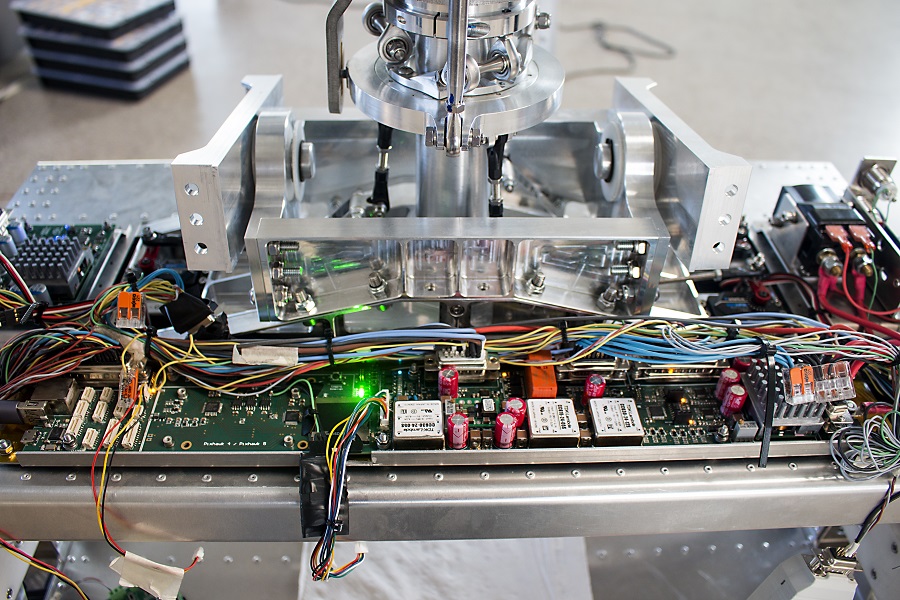 Die Elektronik der Satelliten-gesteuerten Löschdrohne ist eine Eigenentwicklung.