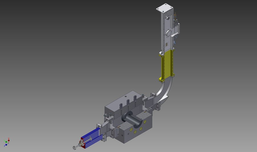 Mit diesem neuen System kann Kohle kontinuierlich verarbeitet werden. Durch die Behandlung mit Mikrowellen wird die mechanische Zerkleinerung überflüssig. (Grafik: Designstudie IHM-KIT)