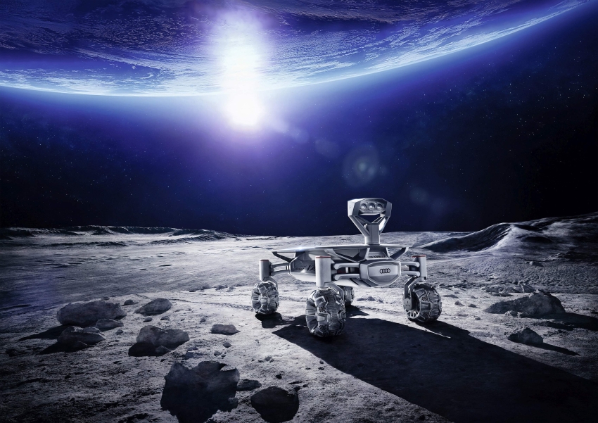 Part-Time Scientists und Audi lunar quattro auf dem Mond