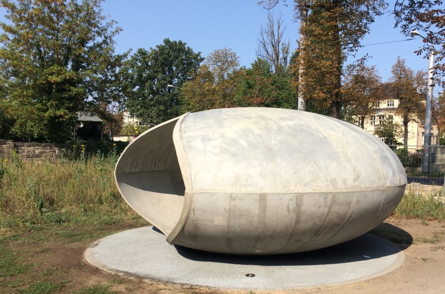 gebautes Pavillon aus Carbonbeton