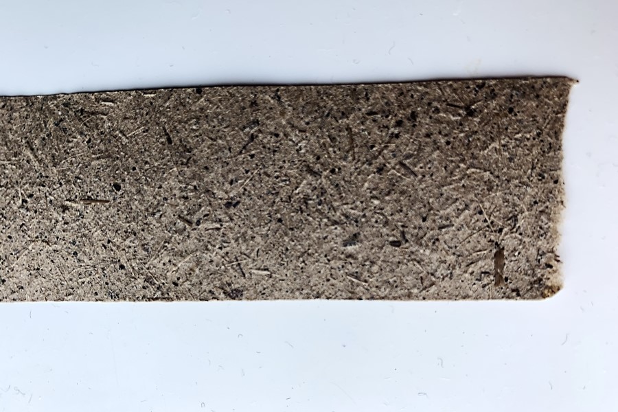 Nahaufnahme eines Biofaserpapiers